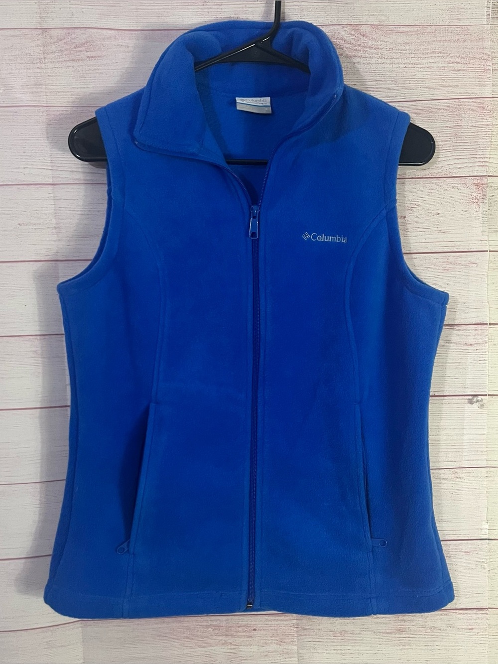 Columbia Cobalt Blue Full Zipper Fleece Vest Small